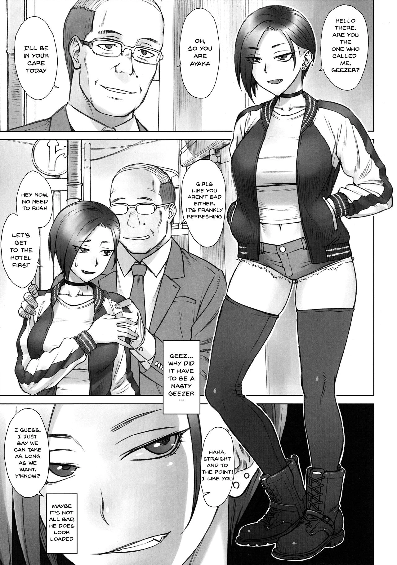 Stungun Ayaka vs An Old Geezer WIth a Giant Cock image number 2