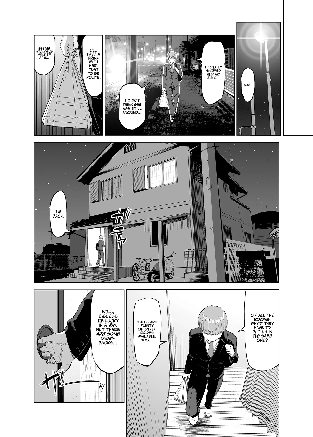 Frustrated Share House Residents - Why dont we just get together since were both horny?  Yokkyuu Fuman na Share House no Juunin Otagai Seiyoku Tsuyoi node Souiu Kankei ni Nacchaimashou ka image number 9
