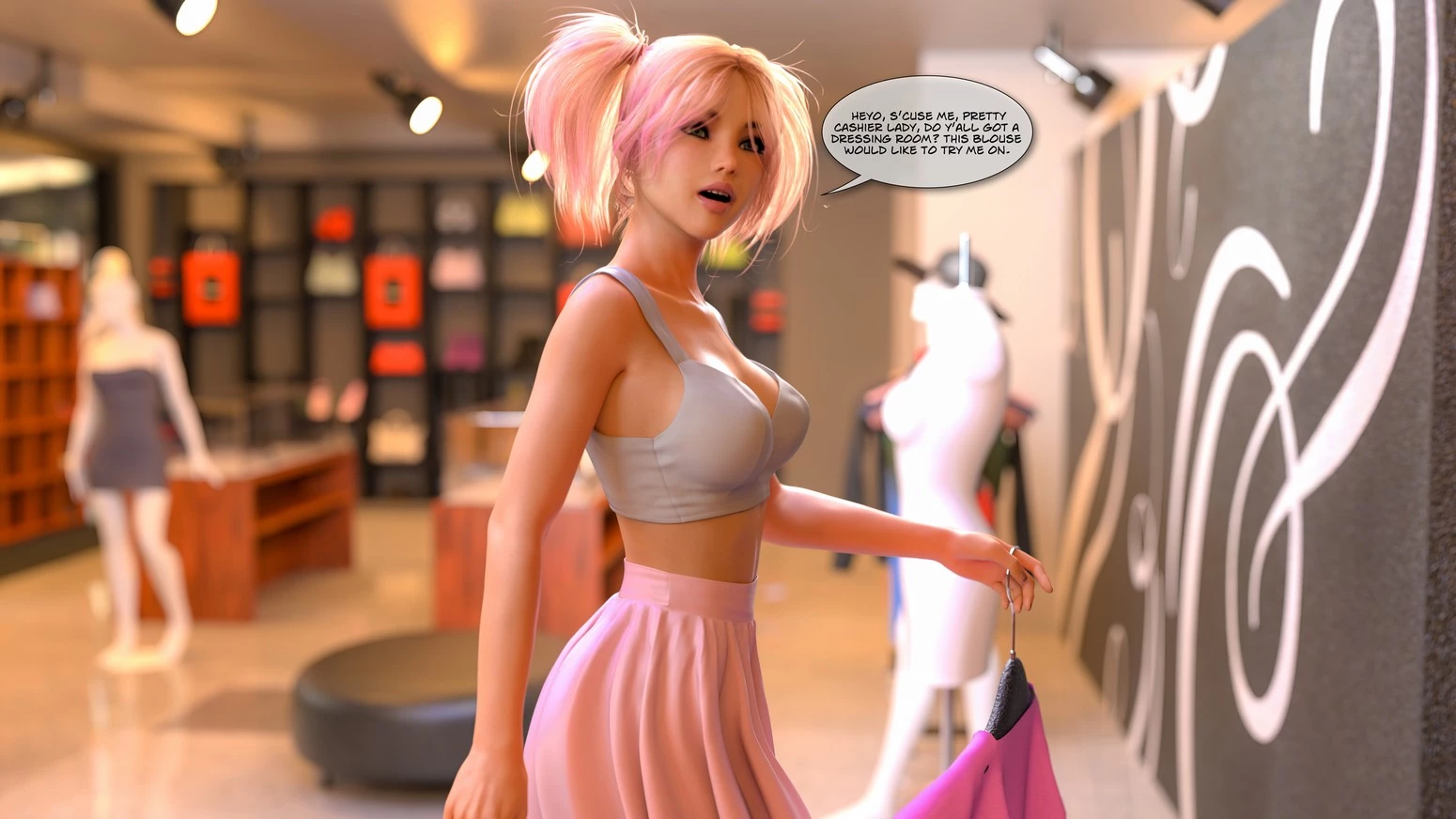 Trixie - Trying on the sales girl image number 10