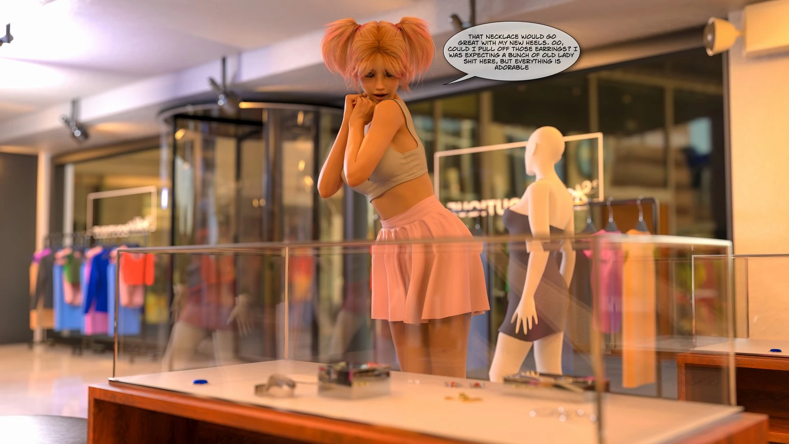 Trixie - Trying on the sales girl image number 5