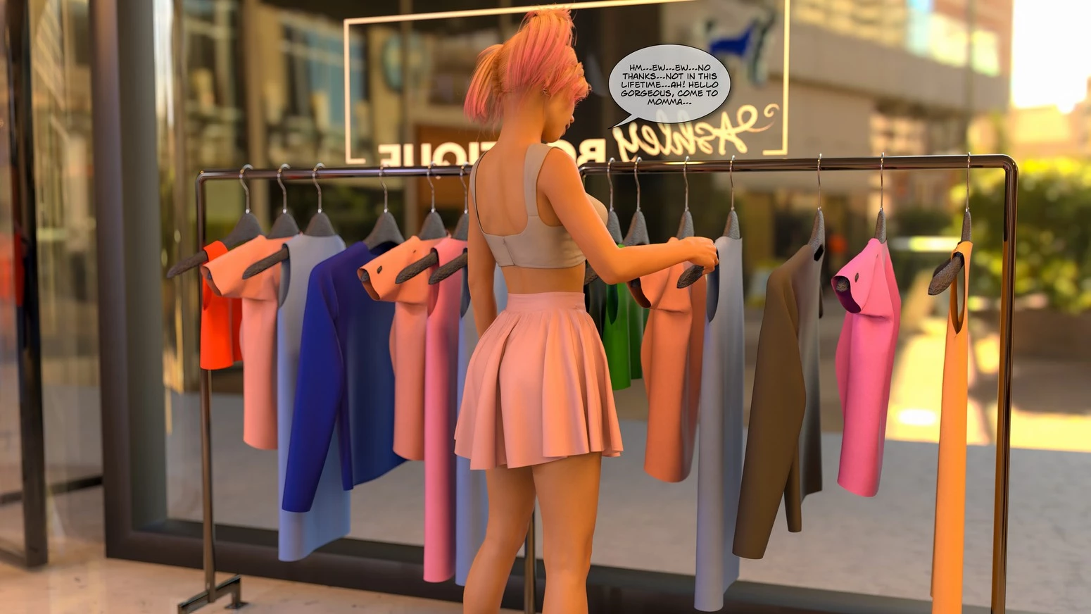 Trixie - Trying on the sales girl image number 7