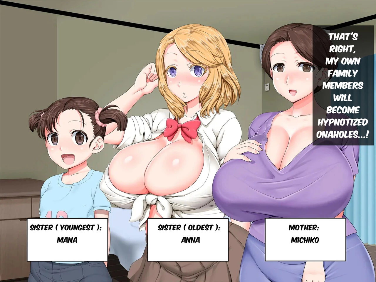 Kazoku wa Saimin Onahole  My Family is my Hypnotized Onaholes image number 4